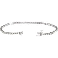 14K White Gold 2 CTW Lab-Grown Diamond Line 7 1/4" Bracelet