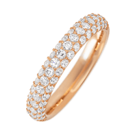 10K Rose Gold band with 18 Round and 34 Round Lab Grown Diamond (ST) having TCW-.87