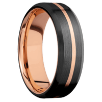 Zirconium + Satin , Satin Finish + 14K Rose Gold