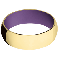 10K Yellow Gold + Polish Finish + Wild Purple