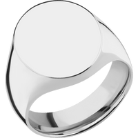 Large Oval signet ring (20x16mm) in Cobalt Chrome, with a Wide style band.