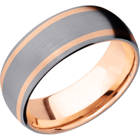 Tantalum + Satin Finish + 10K Rose Gold