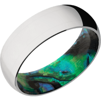 Palladium Silver + Polish Finish + Abalone