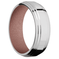 Palladium Silver + Polish , Polish Finish + Rose Gold