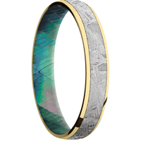 10K Yellow Gold + Polish Finish + Black Mother of Pearl