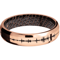 14K Rose Gold + Polish , Polish Finish + Superconductor Noir
