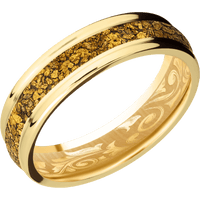 14K Yellow Gold + Polish , Polish Finish