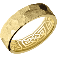 10K Yellow Gold + Rock Finish