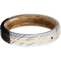 Damascus + Polish Finish + Whiskey Barrel