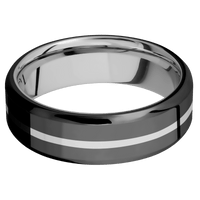 Zirconium + Polish , Polish Finish + 14K White Gold
