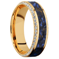 14K Yellow Gold + Satin , Polish Finish