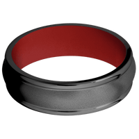 Zirconium + Bead , Polish Finish + USMC Red