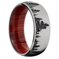 Titanium + Satin Finish + Red Heart