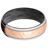 Palladium Silver + Polish Finish + Forged Carbon Fiber