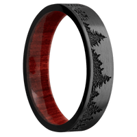 Zirconium + Satin Finish + Red Heart