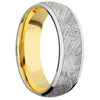 14K White Gold + Polish Finish + 14K Yellow Gold