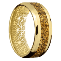 14K Yellow Gold + Satin , Polish Finish