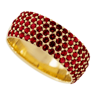 22K Yellow Gold band with 88 Round Dark Ruby having TCW-1.32