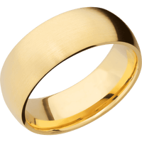 14K Yellow Gold + Satin Finish