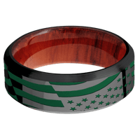 Zirconium + Polish , Satin Finish + Padauk