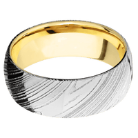 Woodgrain + Polish Finish + 14K Yellow Gold