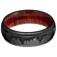 Zirconium + Satin , Polish Finish + Red Heart