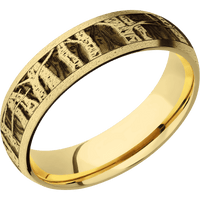 10K Yellow Gold + Stone Finish