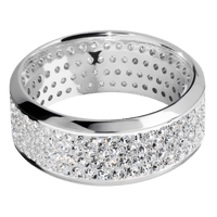14K White Gold + Stone , Polish Finish