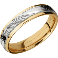 10K Yellow Gold + Polish , Sand Finish