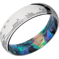 Palladium Silver + Polish Finish + Abalone