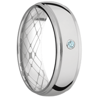 18K White Gold + Polish , Polish Finish