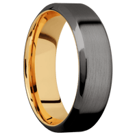 Tantalum Noir + Satin , Polish Finish + 14K Yellow Gold