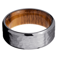 Tantalum + Hammer , Polish Finish + Desert Iron Wood