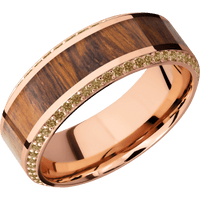 14K Rose Gold + Polish , Polish Finish