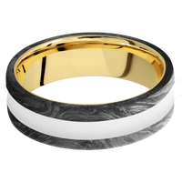 Forged Carbon Fiber + None Finish + 14K Yellow Gold