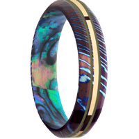 Titanium Damascus + Polish , Polish Finish + Abalone