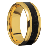18K Yellow Gold + Sand , Polish Finish
