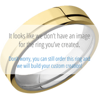 14K Yellow Gold + Polish , Polish Finish + Titanium
