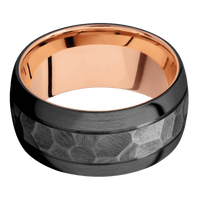 Zirconium + Rock , Satin Finish + 18K Rose Gold