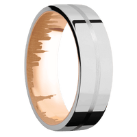 14K White Gold + Polish Finish + 10K Rose Gold