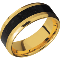 18K Yellow Gold + Sand , Polish Finish