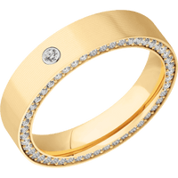 14K Yellow Gold + Machine Finish