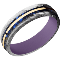 Damascus + Polish Finish + Bright Purple