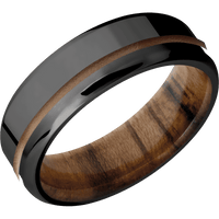 Zirconium + Polish , Bead Finish + Teak