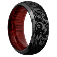 Zirconium + Satin , Polish Finish + Blood Wood