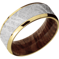 14K Yellow Gold + Polish , Polish Finish + Sequoia