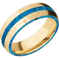 10K Yellow Gold + Hammer Finish