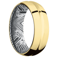 10K Yellow Gold + Polish , Polish Finish + Tantalum