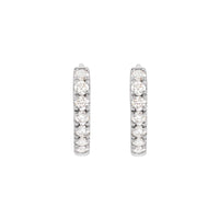 14K White Gold 1/5 CTW Lab-Grown Diamond 10 mm Hoop Earrings
