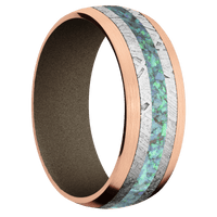 14K Rose Gold + Satin Finish + Burnt Bronze